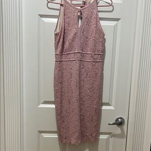 Sexy Night Way Collections Blush Lace Midi Dress